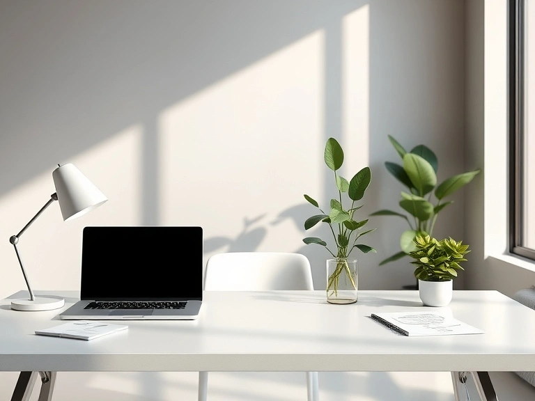 Streamlined workspace showcasing modern audit tools and professional technology